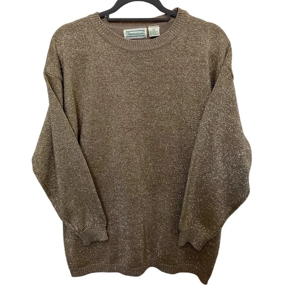 Shenanigans Vintage Metallic Gold Sweater Size Small - Picture 1 of 7